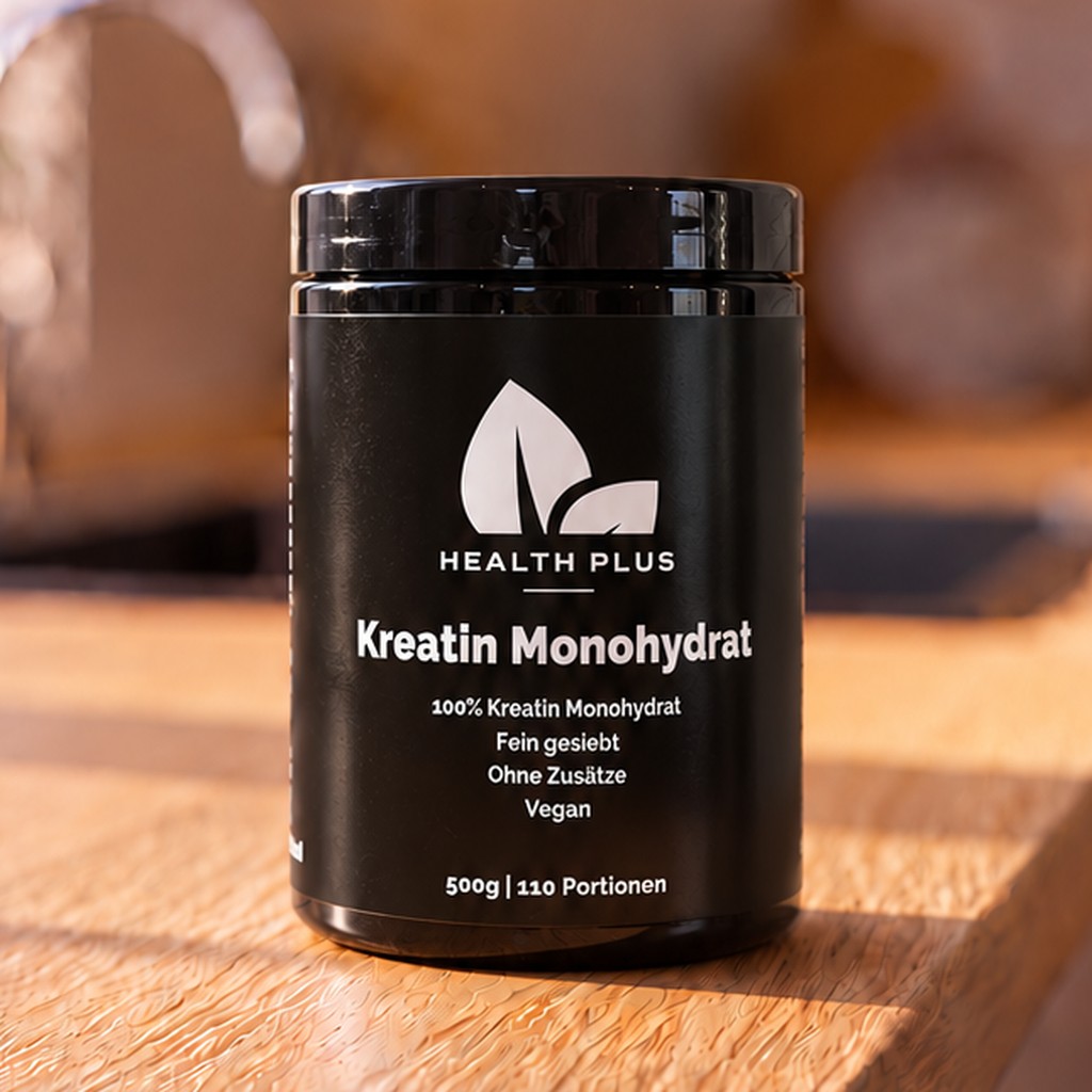 Health Plus Kreatin Monohydrat Neutral – Dose frontal